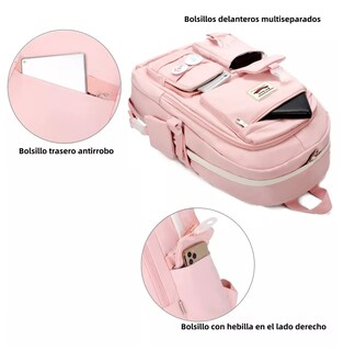 Foto 2 | Mochila Escolar Diseño Liso color Rosa