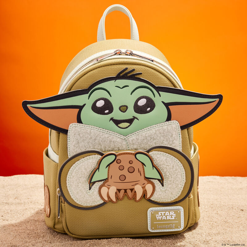 Foto 7 pulgar | Loungefly Mini Backpack Star Wars The Mandalorian: Grogu And Crabbies