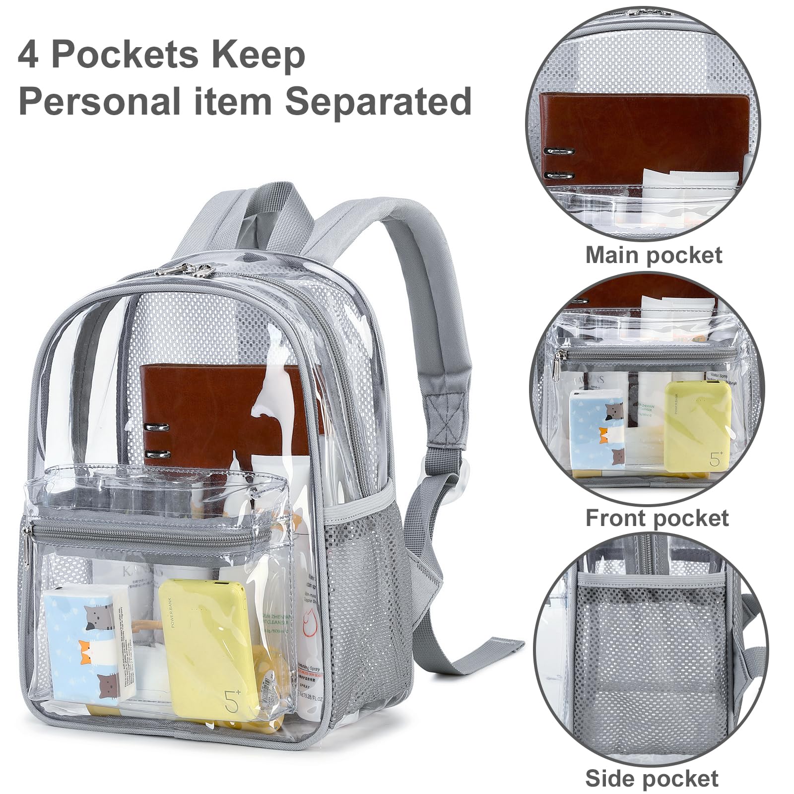 Foto 7 pulgar | Mochila Btoop Transparente-Venta Internacional