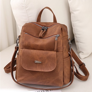 Foto 7 | Mochila Casual Café para Mujer-Venta Internacional
