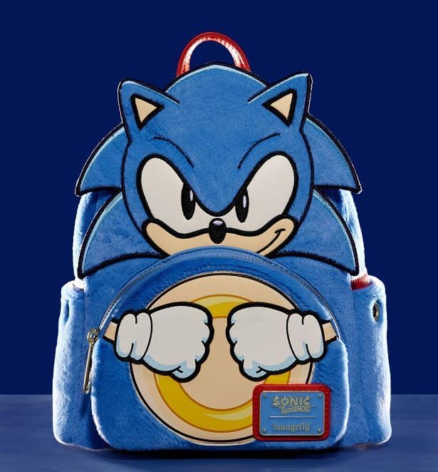 Foto 6 pulgar | Minimochila Loungefly Azul Sonic The Hedgehog