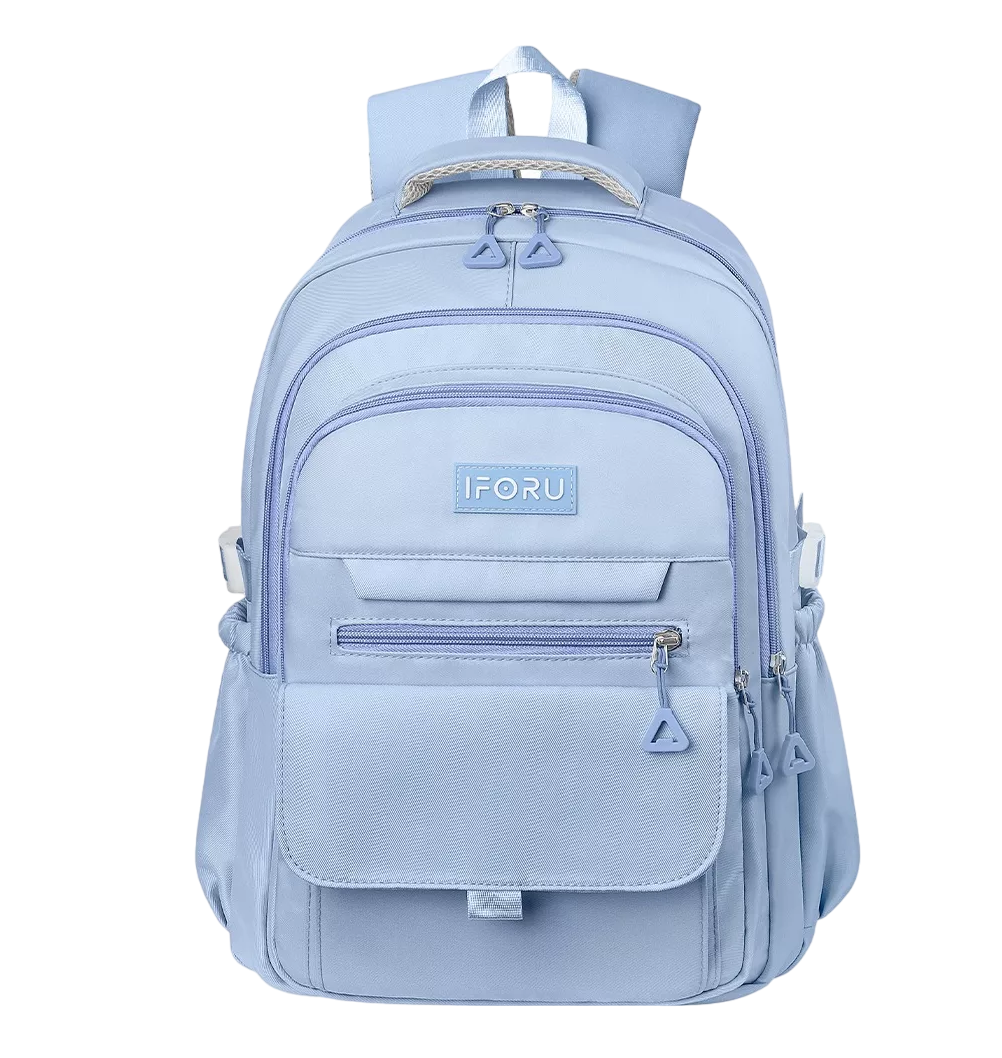 Mochila Escolar para Laptop 3 Capas Iforu 40 L Azul