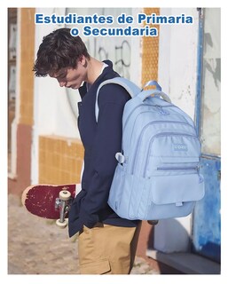 Foto 5 | Mochila Escolar para Laptop 3 Capas Iforu 40 L Azul