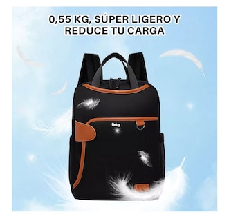 Foto 5 | Mochila Belug Negra Impermeable Antirrobo 13.3'' para Mujer