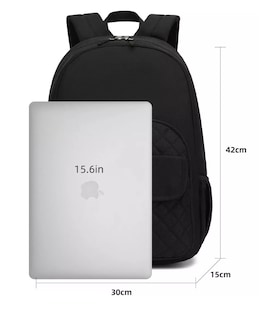 Foto 2 | Mochila Juvenil de Gran Capacidad con Puerto Usb Negro belug