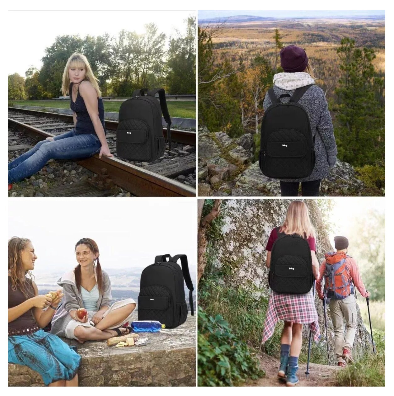 Foto 4 pulgar | Mochila Juvenil de Gran Capacidad con Puerto Usb Negro belug