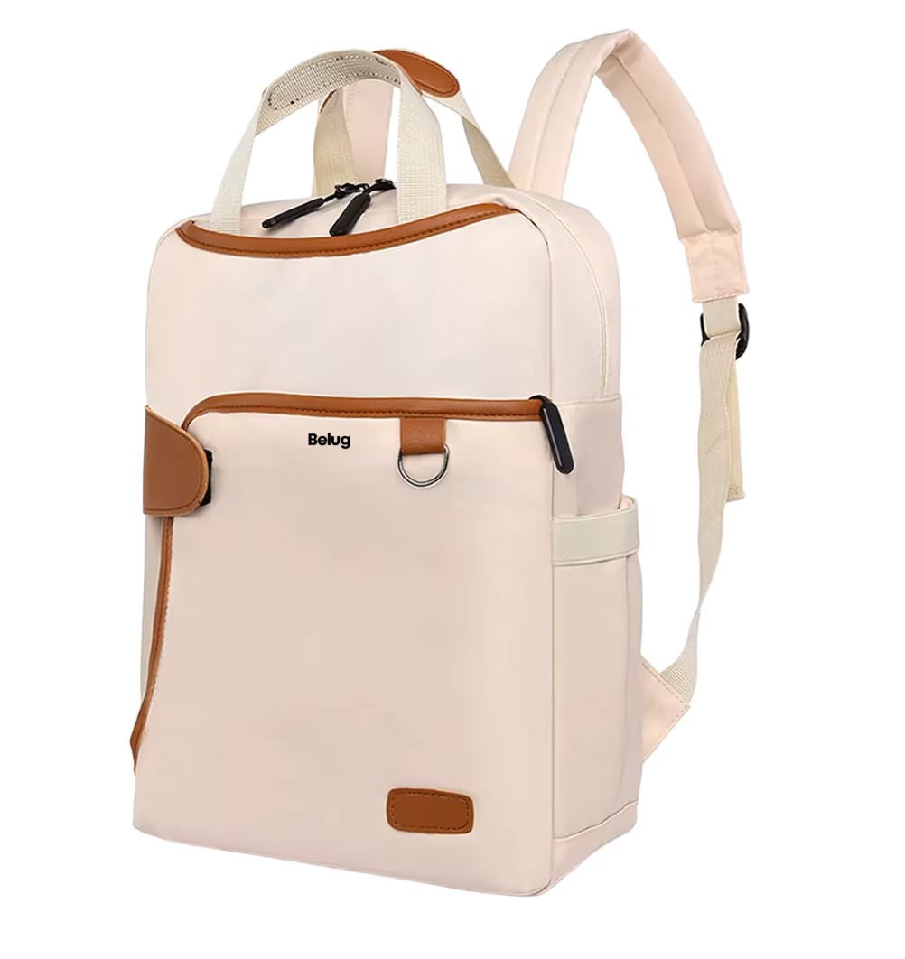 Mochila Impermeable Antirrobo 13.3'' Beige para Mujer