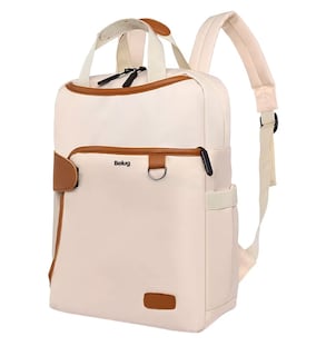 Foto 1 | Mochila Impermeable Antirrobo 13.3'' Beige para Mujer