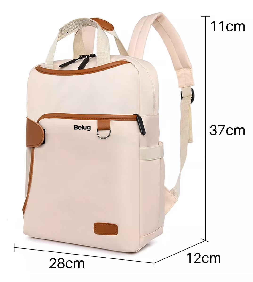 Foto 3 | Mochila Impermeable Antirrobo 13.3'' Beige para Mujer