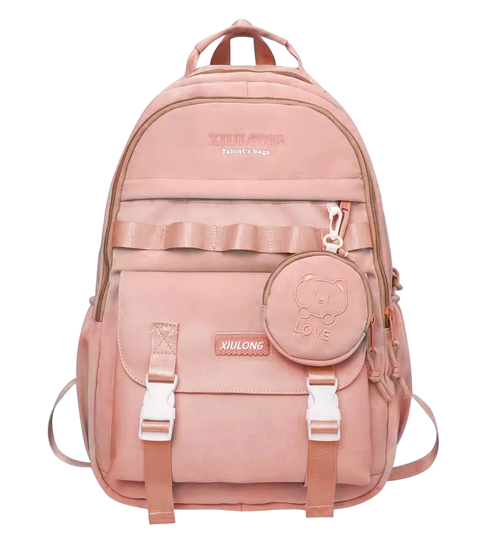 Foto 1 | Mochila Escolar De Viaje Juvenil De Moda Gran Capacidad Rosa