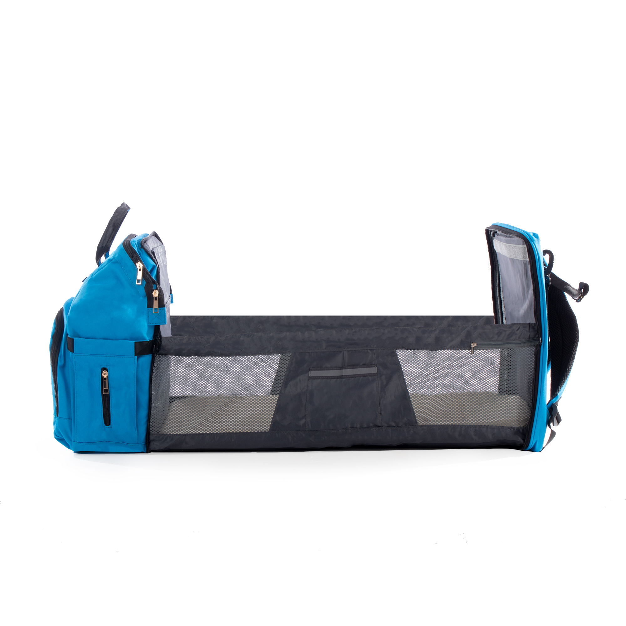 Foto 6 | Mochila Pañalera Debug Para Bebé Con Cambiador Cuna, Color Azul