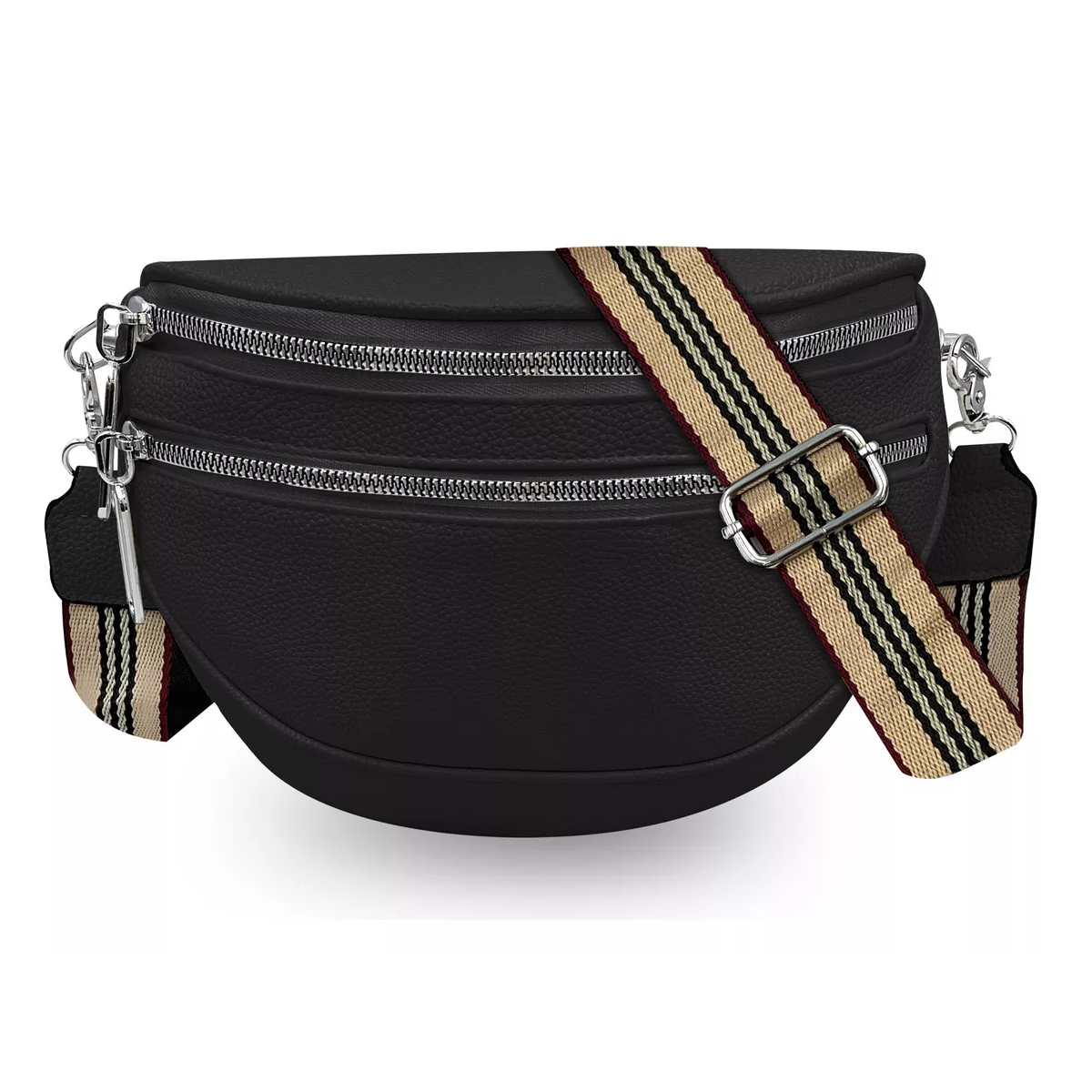 Foto 1 | Riñonera Retro De Cuero Para Mujer Eo Safe Imports  Esi-14473 Negro