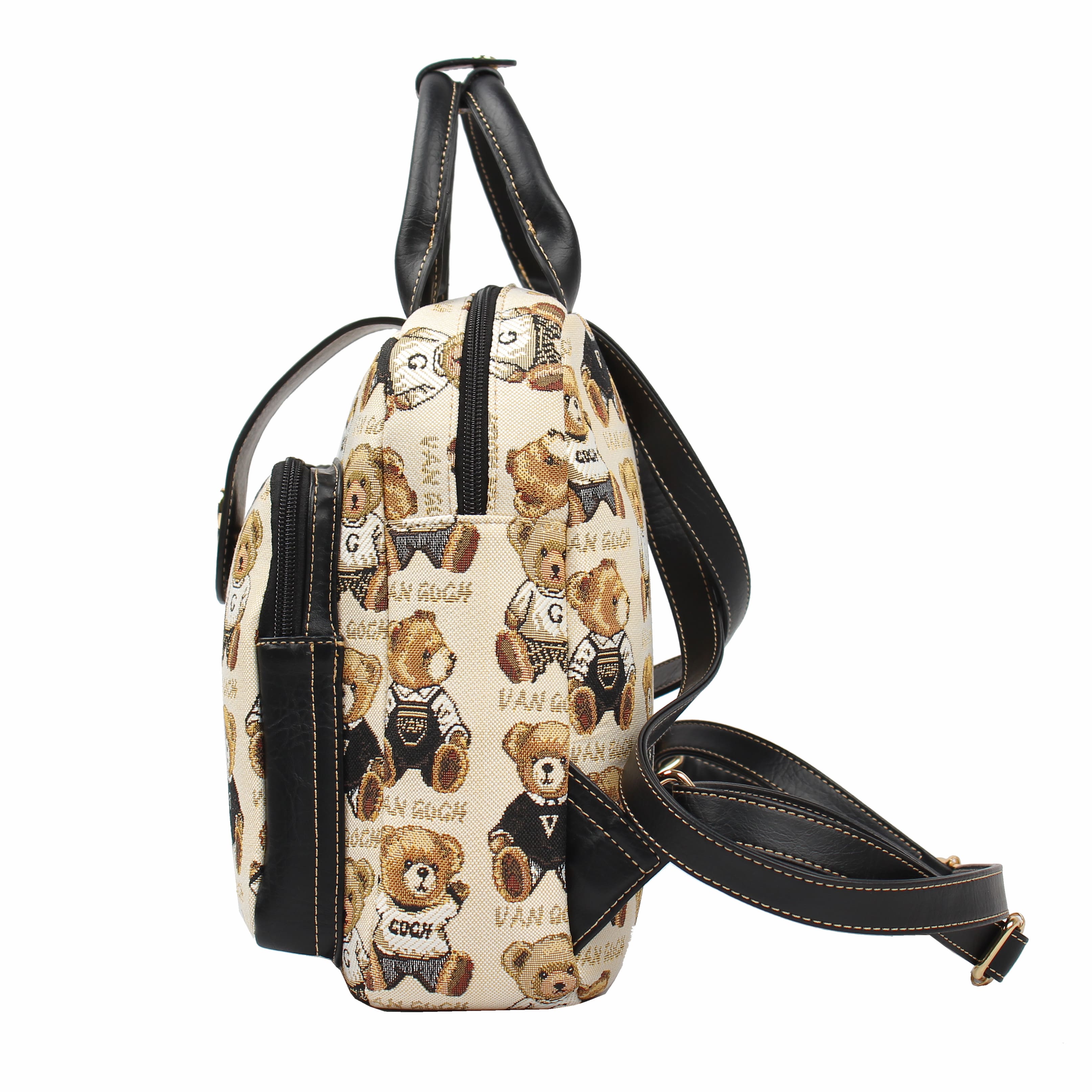 Foto 4 pulgar | Mochila Van Gogh Bear By Henney Bear V079 Hello Beige