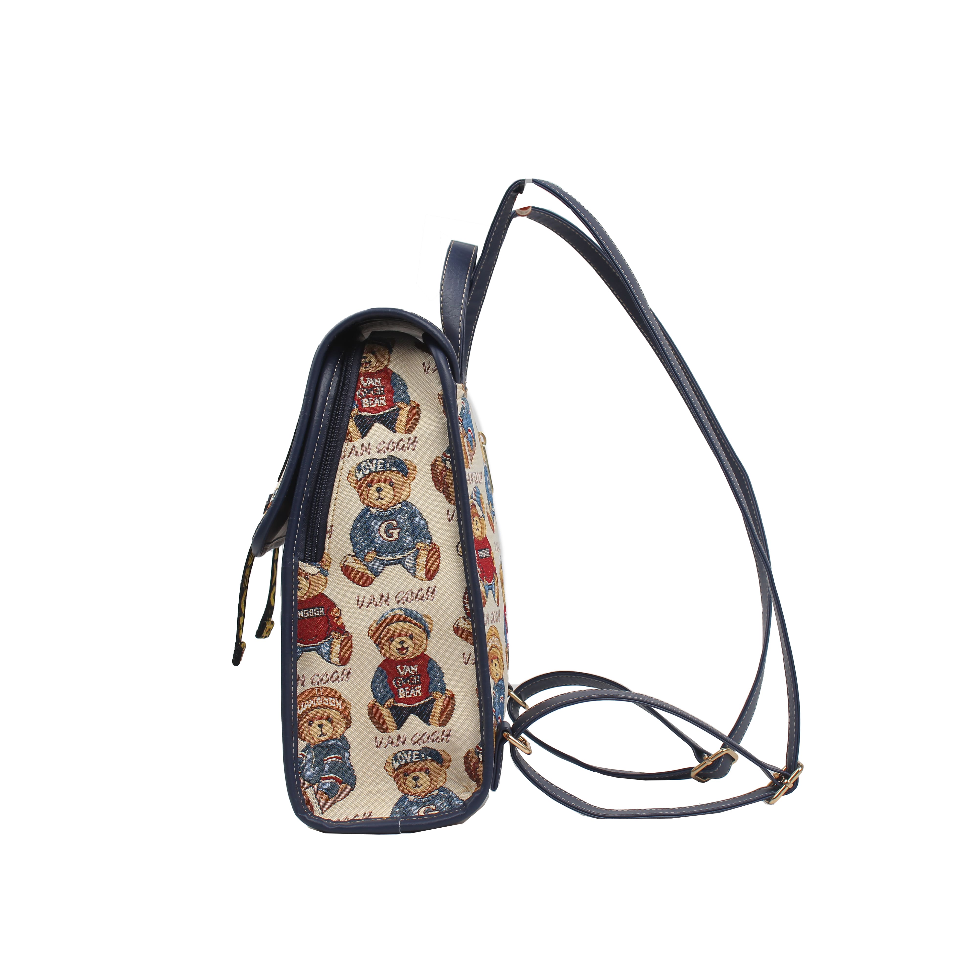 Foto 3 pulgar | Mochila Van Gogh Bear By Henney Bear V087 Hello Beige