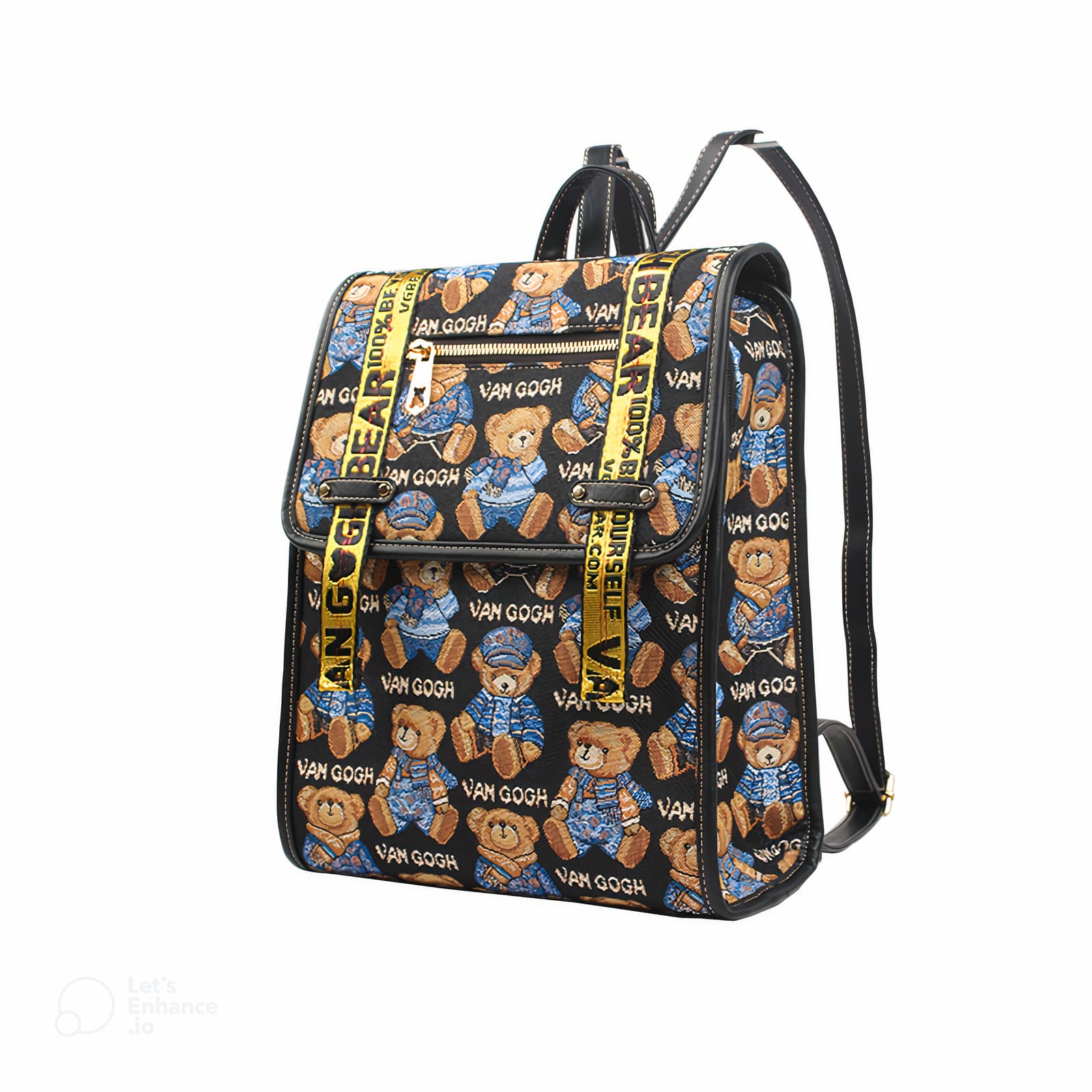 Mochila Van Gogh Bear By Henney Bear V087 Star Bear Black