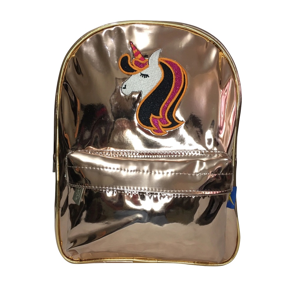 Mochila Casual Espejo Golden Star Color Dorado Unicornio