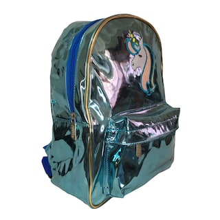 Foto 2 | Mochila Casual Espejo Golden Star Azul Unicornio