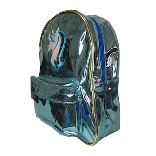 Foto 3 | Mochila Casual Espejo Golden Star Azul Unicornio