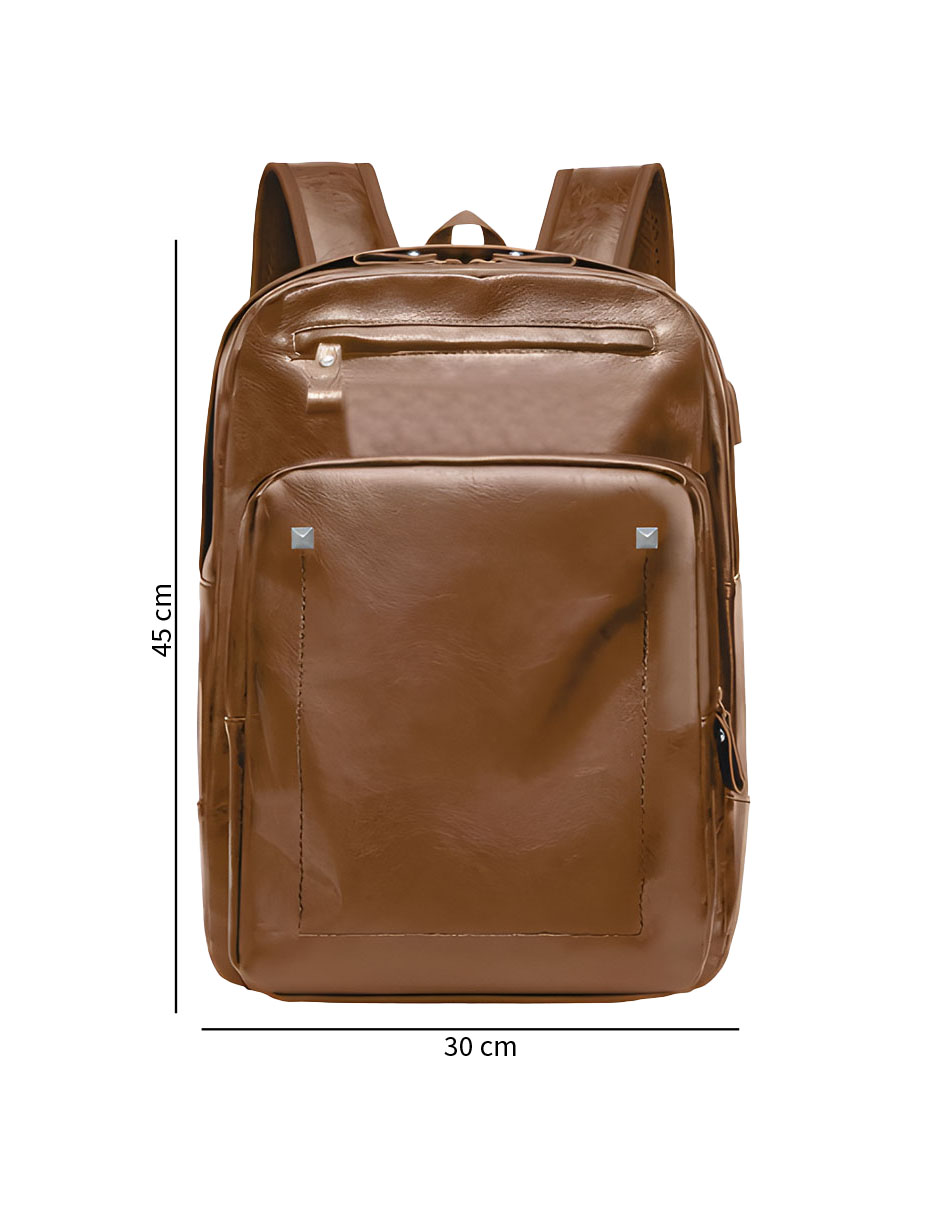 Foto 6 pulgar | Mochila Casual Bluelander Antirrobo Café Diseño Lisa 30 L