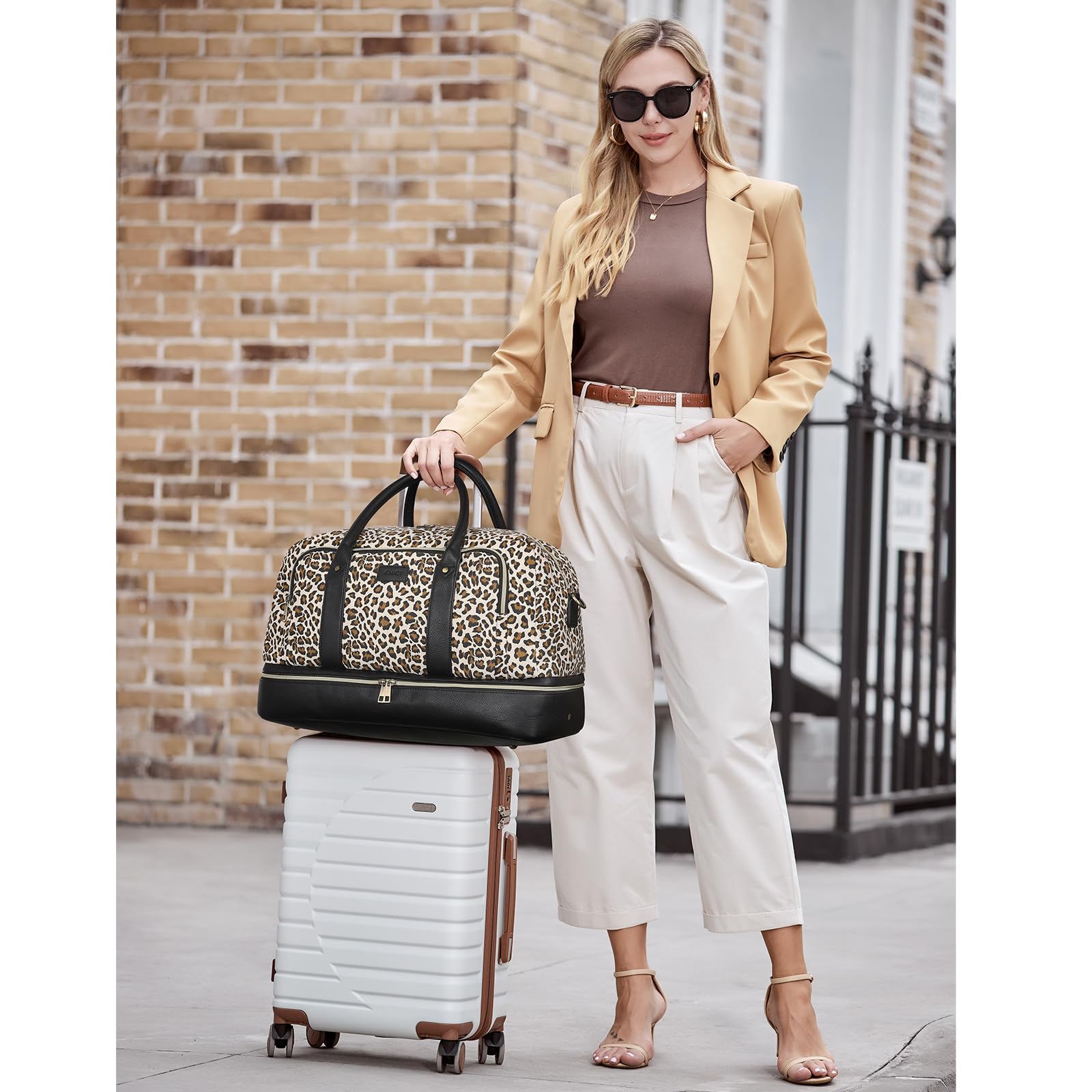 Foto 2 | Bolsa De Lona Cluci Weekender De Lona Antirrobo Con Bolsa Para Zapatos - Venta Internacional.