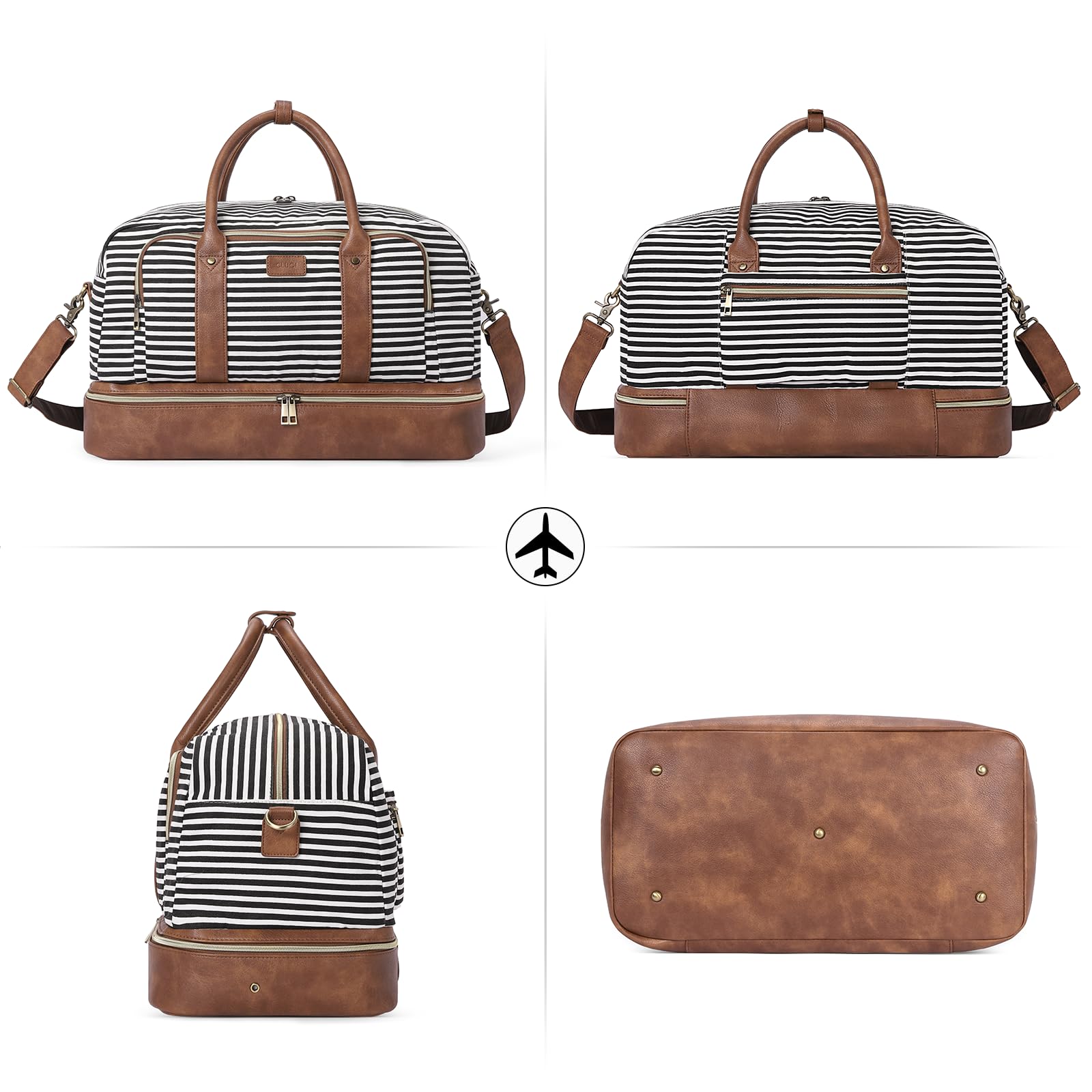 Foto 8 pulgar | Bolsa De Viaje Cluci Weekender Para Mujer, De Lona, Antirrobo - Venta Internacional.