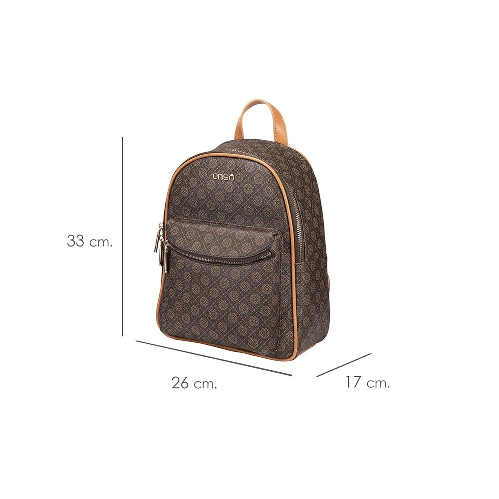 Foto 6 | Bolsa Backpack Enso Mujer Eb244119bpm Monograma Café Cafe