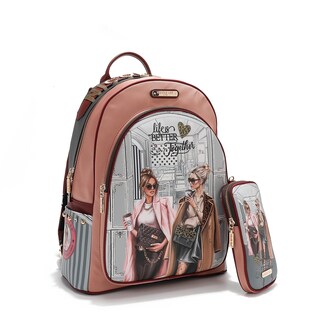 Foto 1 | Mochila Nicole Lee Print Nylon Y Bolsa Extra Ladies Night