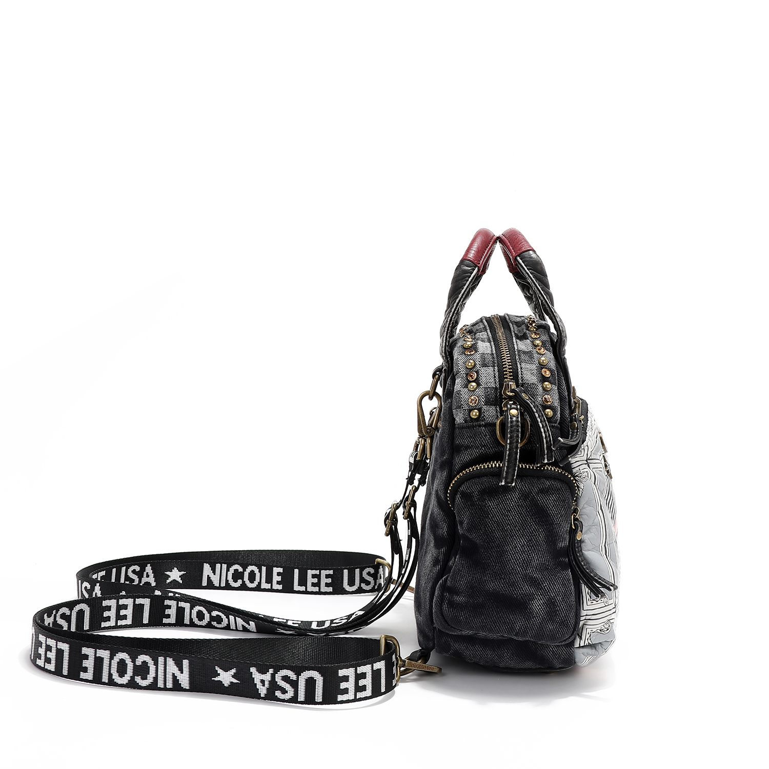 Foto 4 pulgar | Bolsa De Mano Nicole Lee Mezclilla Print Ladies Night Fw24