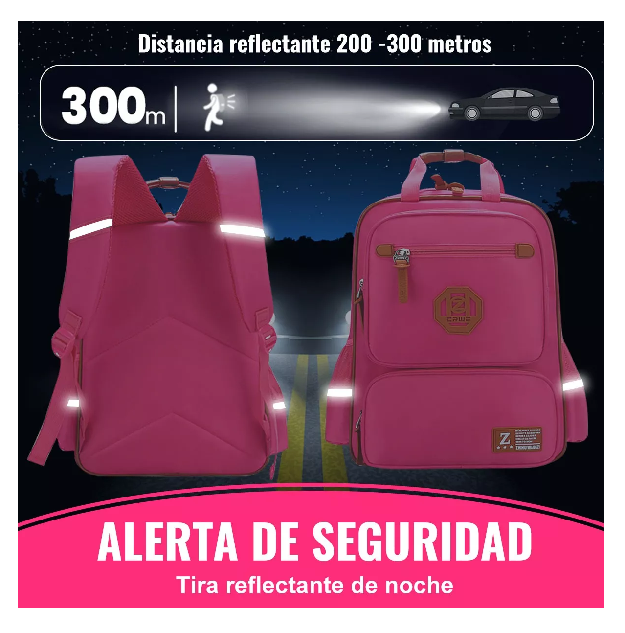 Foto 4 pulgar | Mochila De Escuela Primaria Impermeable Rose Red