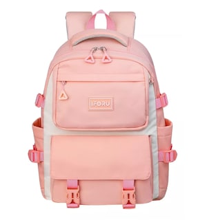 Foto 5 | Mochila Escolar Viaje Bolsa Impermeable Mochilas Reforzada 2 En 1 Rosa