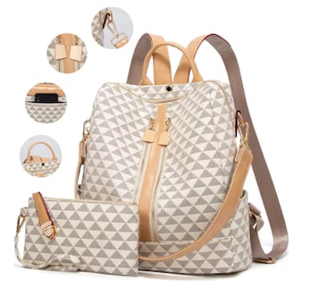 Foto 1 | Kit Mochila Moda Casual Bolso Casual Para Mujer, 2 Piezas