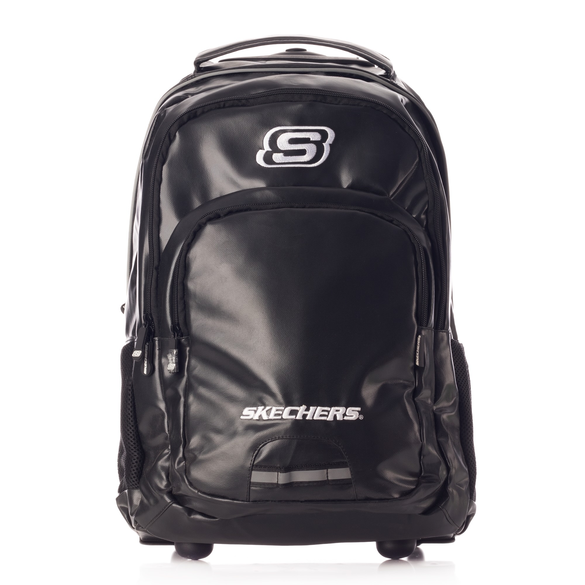 Foto 2 pulgar | Mochila Skechers Unisex Color Negro Con Ruedas Letters 3536