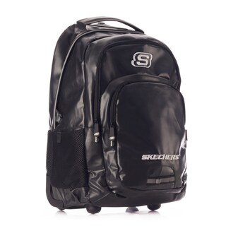 Foto 2 | Mochila Skechers Unisex Color Negro Con Ruedas Letters 3536