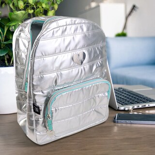 Foto 2 | Mochila Escolar Plateada Brillante Niñas Mujer Vinkel