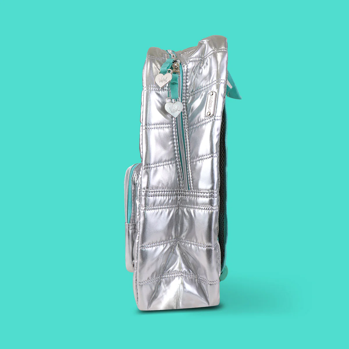 Foto 5 | Mochila Escolar Plateada Brillante Niñas Mujer Vinkel