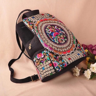 Foto 3 | Mochila Huoguo Bordada para Mujer-Venta Internacional