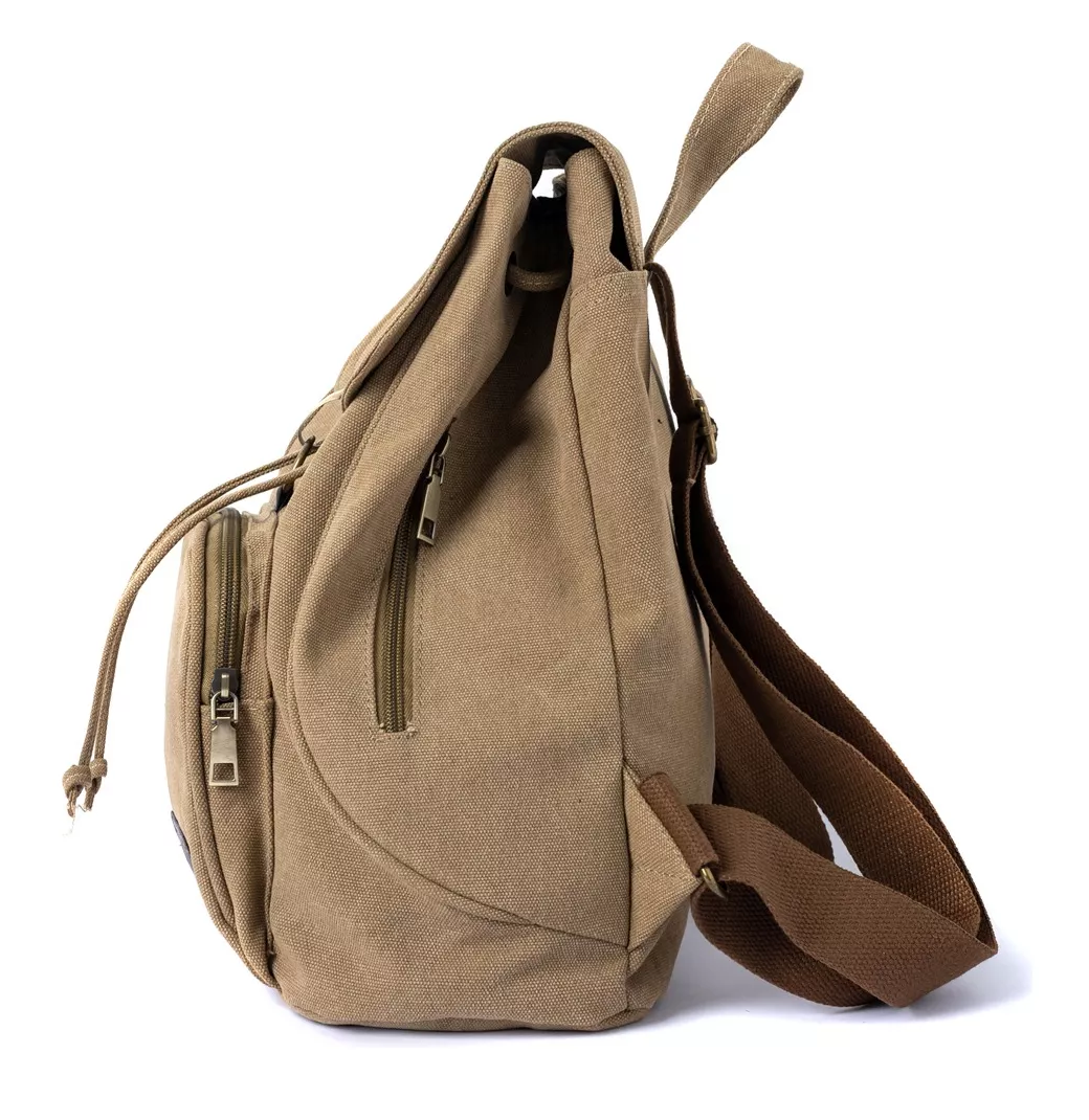 Foto 4 | Mochila Escolar Antirrobo Para Mujer Caqui