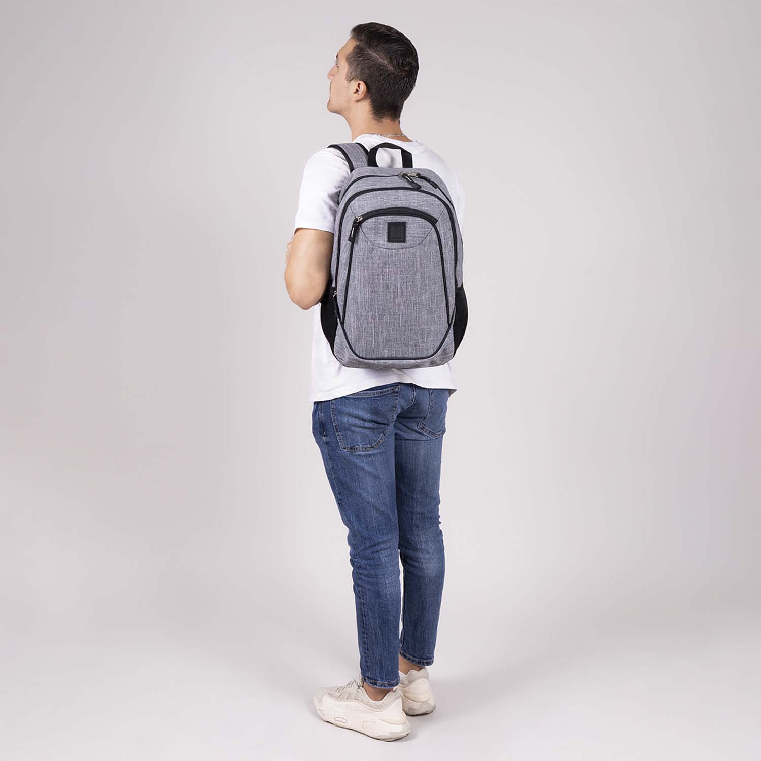 Foto 9 pulgar | Mochila Gris  Para Laptop 1818 Hop