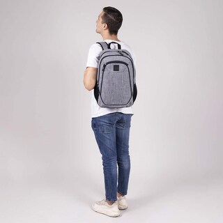 Foto 8 | Mochila Gris Para Laptop 1818 Hop