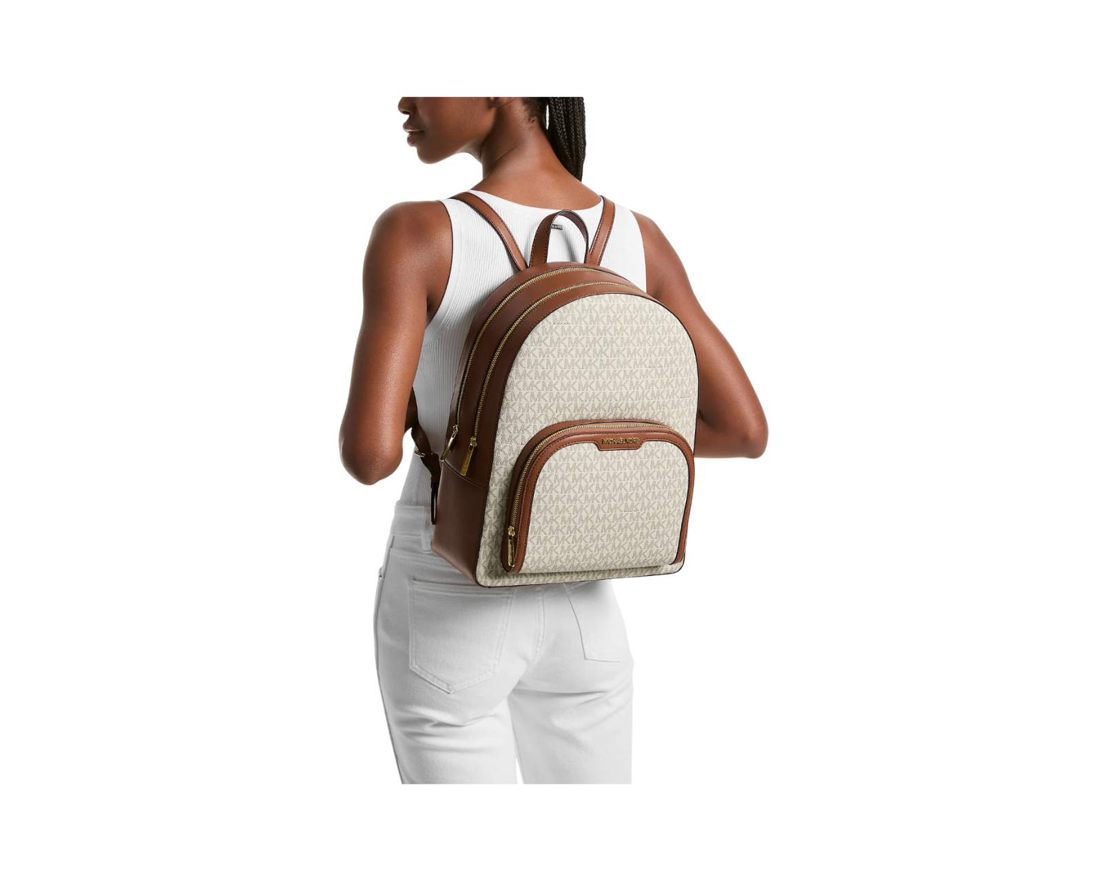 Foto 4 | Mochila Michael Kors Jaycee Large Logo 35s2g8tb7b Blanca