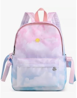 Foto 1 | Mochila Escolar Para Dama Y Niña Primaria Secundaria De Moda Casual Con Nubes