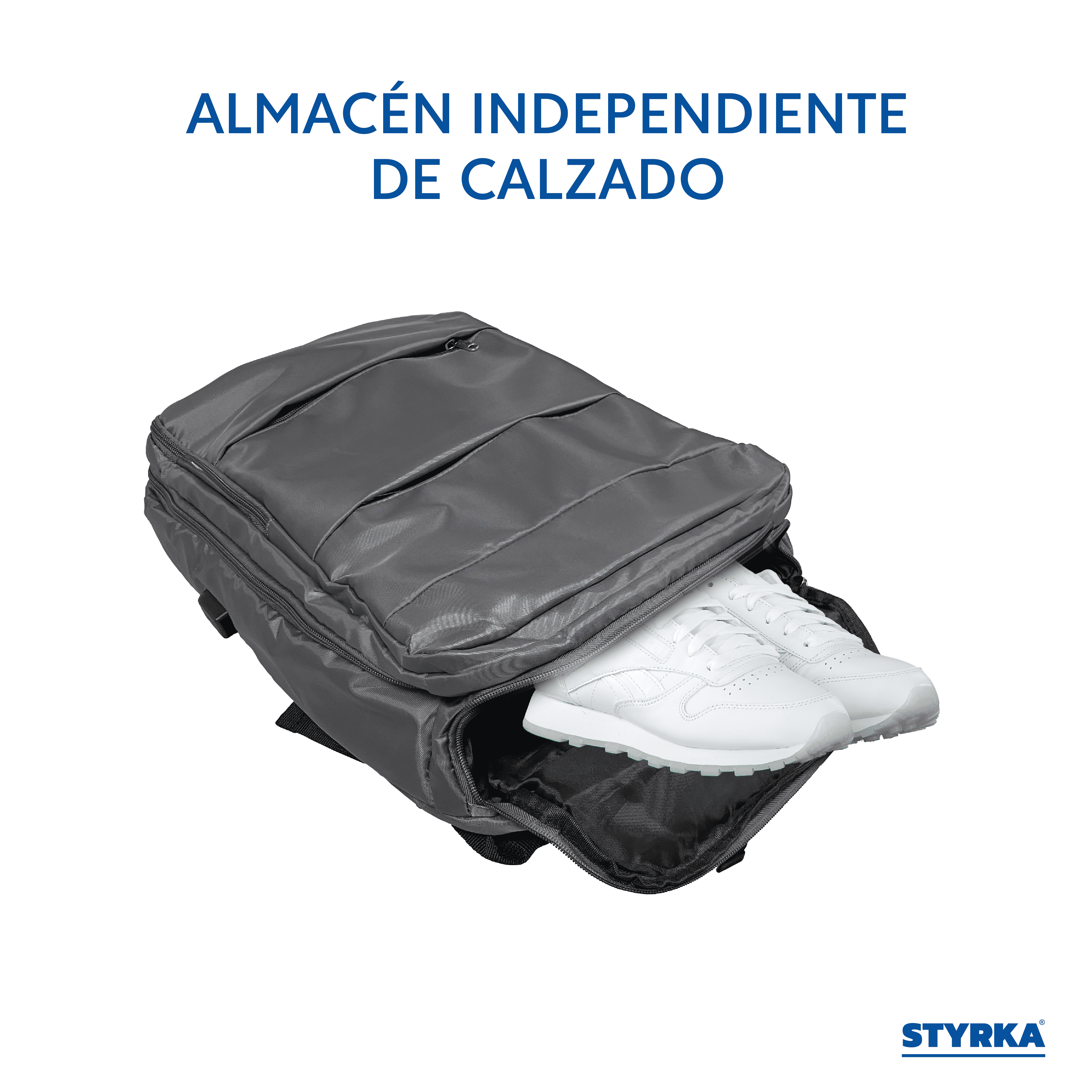 Foto 4 | Mochila Impermeable Para Laptop Styrka Con Puerto Usb Para Viaje Color Gris