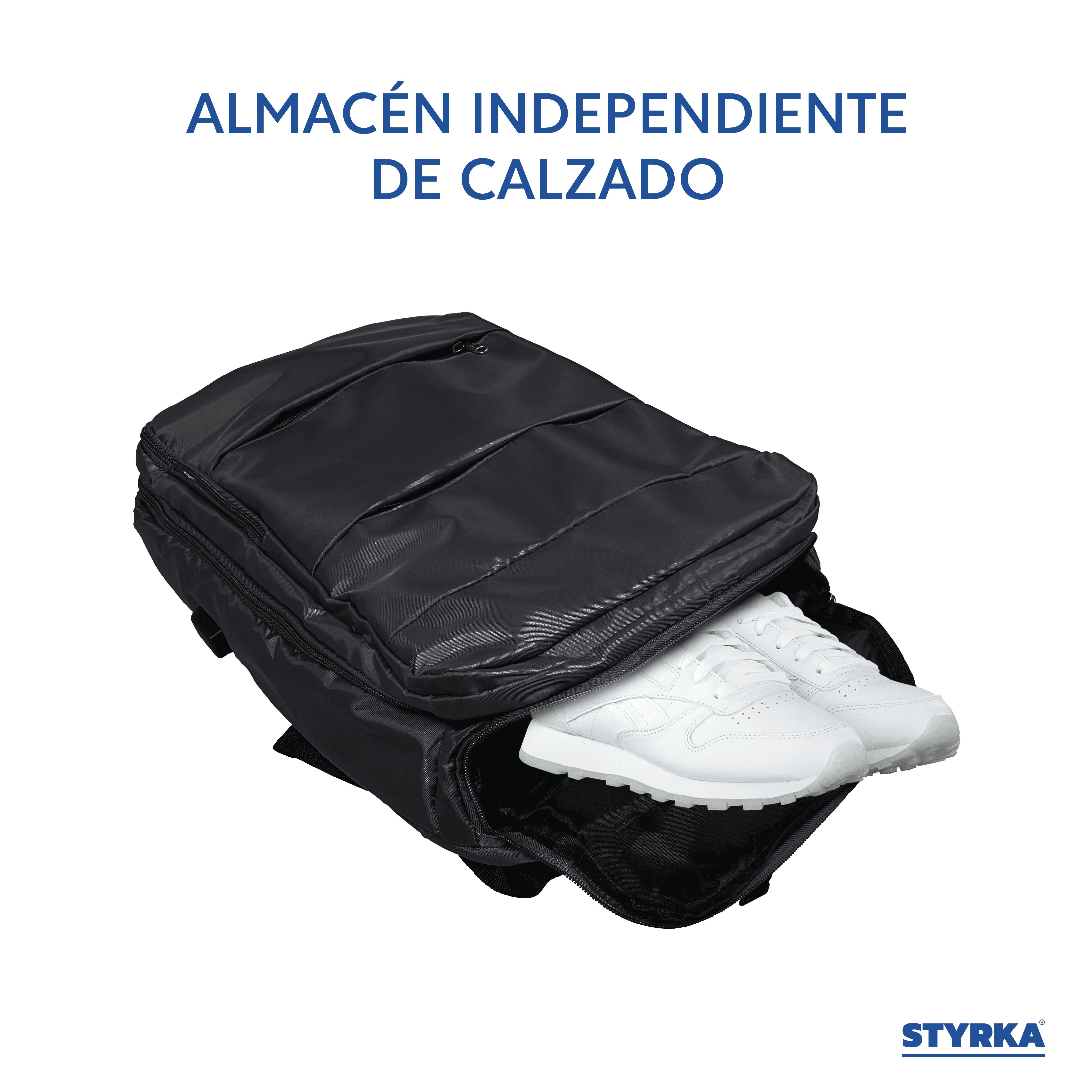 Foto 4 | Mochila Impermeable Para Laptop STYRKA Con Puerto Usb Para Viaje Color Negro