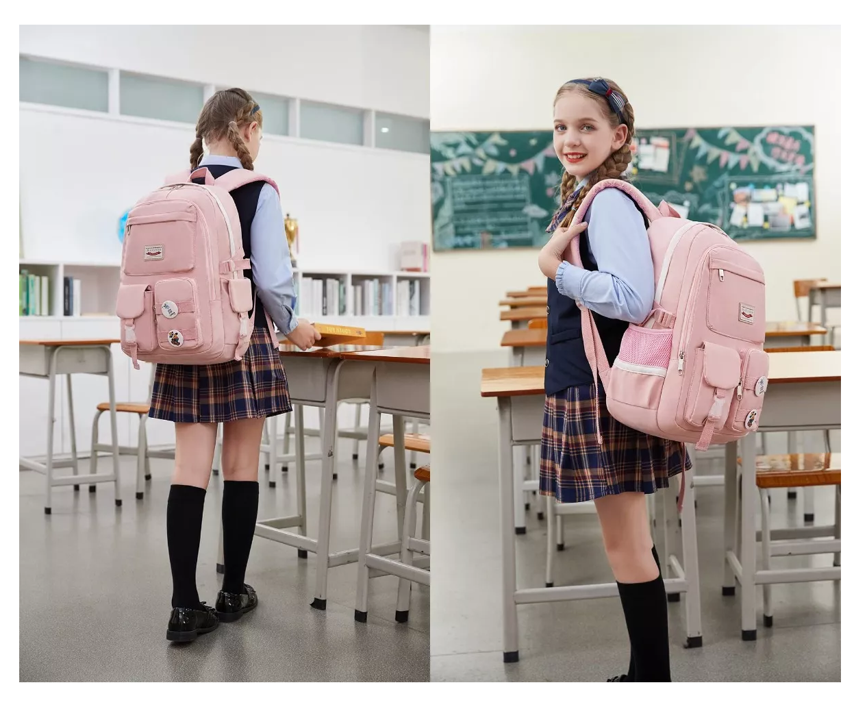 Foto 4 pulgar | Mochila Rosa para Mujer