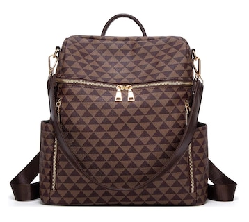 Foto 6 | Kit Mochila + Bolso Casuales Marrón 2 Piezas Mujer