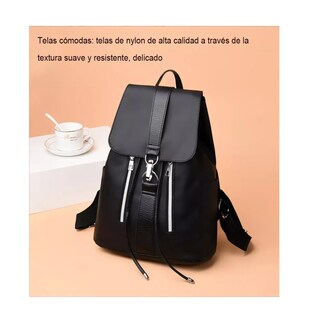 Foto 2 | Bolso Negro Multifuncional Impermeable Antirrobo Para Mujer