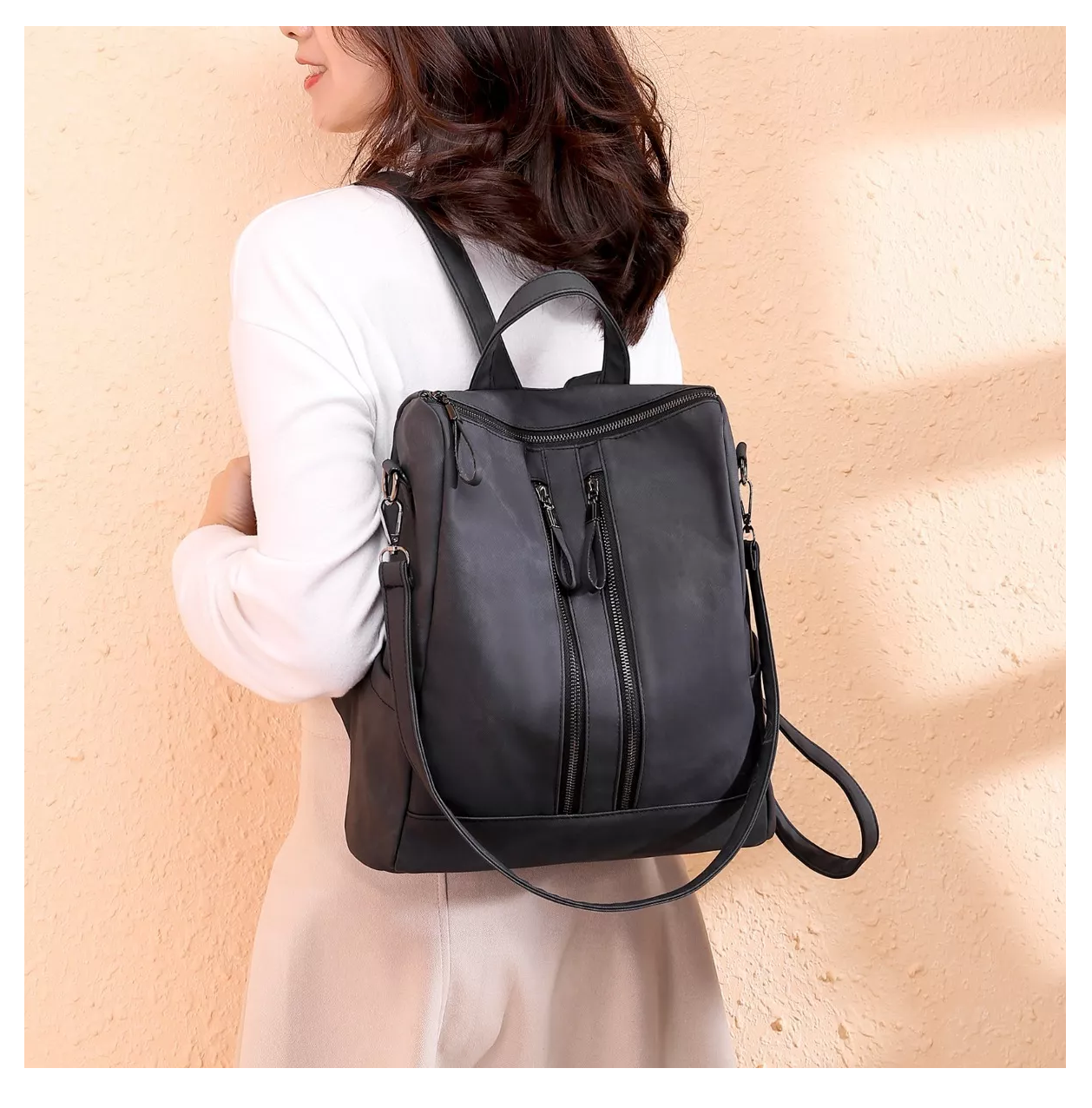 Foto 6 pulgar | Mochila de Moda Casual Negra para Mujer