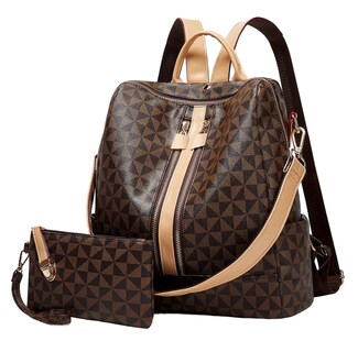 Foto 1 | Kit de Mochila + Bolso Casuales Marrón Oscuro para Mujer