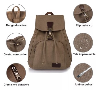 Foto 2 | Mochila Antirrobo Marrón para Laptop