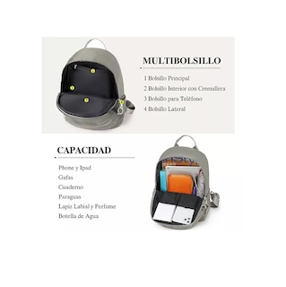 Foto 3 | Set de Bolsas y Mochilas Antirrobo Caqui